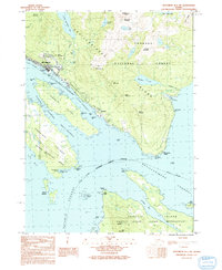 preview thumbnail of historical topo map of Ketchikan Gateway County, AK in 1991