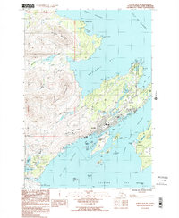 Download a high-resolution, GPS-compatible USGS topo map for Kodiak D-2 SE, AK (1988 edition)