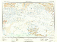1950 Map of Bering Glacier, 1958 Print