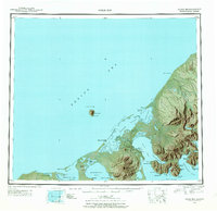 1943 Map of Cold Bay, 1969 Print