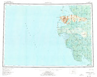 1953 Map of Hooper Bay, AK, 1977 Print