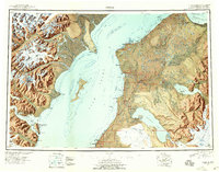 1944 Map of Kenai, 1958 Print