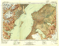 1944 Map of Kenai, 1954 Print