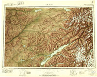 1946 Map of Lake Clark, 1954 Print