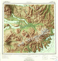 Download a high-resolution, GPS-compatible USGS topo map for Mt Katmai, AK (1957 edition)