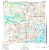 preview thumbnail of historical topo map of Lake and Peninsula County, AK in 1951