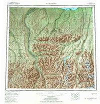 Download a high-resolution, GPS-compatible USGS topo map for Mt Michelson, AK (1967 edition)