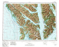 1951 Map of Angoon, AK, 1988 Print