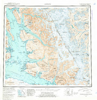 1952 Map of Petersburg County, AK, 1961 Print