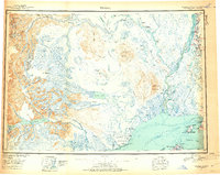 1949 Map of Tyonek, 1954 Print