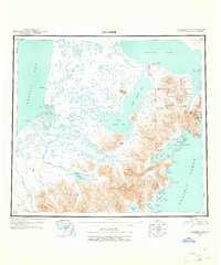 1943 Map of Ugashik, 1962 Print