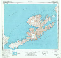1951 Map of Unalaska, 1978 Print