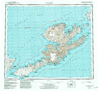 1951 Map of Unalaska, 1988 Print