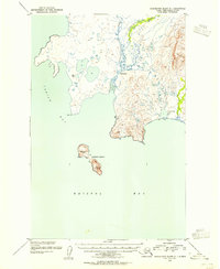 Download a high-resolution, GPS-compatible USGS topo map for Hagemeister Island D-1, AK (1955 edition)