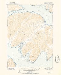 preview thumbnail of historical topo map of Kodiak Island County, AK in 1950