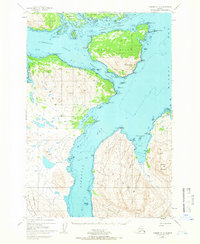 1947 Map of Kodiak D-3, 1966 Print