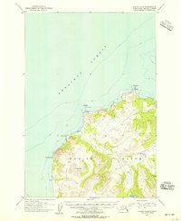 Download a high-resolution, GPS-compatible USGS topo map for Kodiak D-6, AK (1955 edition)