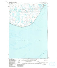 Topo map Nushagak Bay B-3 Alaska