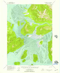 1948 Map of Wrangell County, AK, 1957 Print