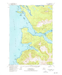 1951 Map of Angoon, AK, 1978 Print