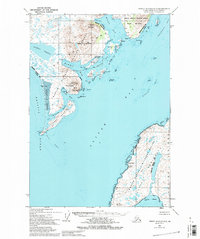 1952 Map of Akhiok, AK, 1994 Print