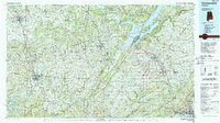 Download a high-resolution, GPS-compatible USGS topo map for Guntersville, AL (1988 edition)