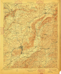 1900 Map of Anniston, 1910 Print