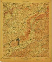 1900 Map of Anniston, 1913 Print