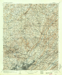 1907 Map of Allgood, AL, 1934 Print