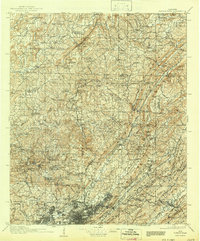 1907 Map of Allgood, AL, 1943 Print