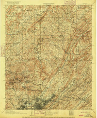 1907 Map of Allgood, AL, 1916 Print