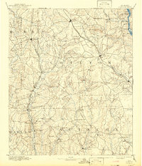 1891 Map of Clanton, 1942 Print