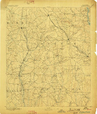 1891 Map of Clanton, 1898 Print