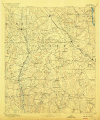 1891 Map of Clanton, 1917 Print