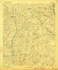 1891 Map of Clanton, 1921 Print