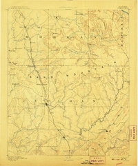 1892 Map of Cullman, 1907 Print