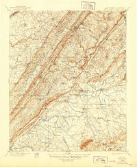 1900 Map of Fort Payne, AL, 1944 Print