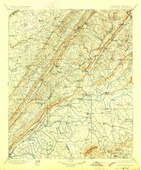 1900 Map of Fort Payne, AL, 1927 Print