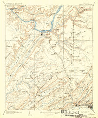 1903 Map of Gadsden, 1936 Print