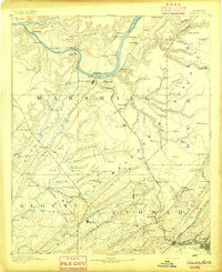 preview thumbnail of historical topo map of Gadsden, AL in 1892