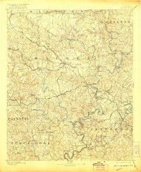 1893 Map of Jasper, 1921 Print