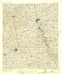 1909 Map of Opelika, 1932 Print