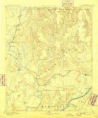 1892 Map of Scottsboro, 1909 Print