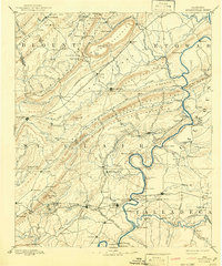 1892 Map of Springville, 1942 Print
