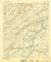 1892 Map of Springville, 1943 Print