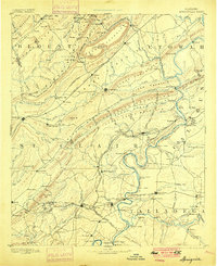 1892 Map of Springville, 1900 Print