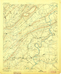 1892 Map of Springville, 1903 Print