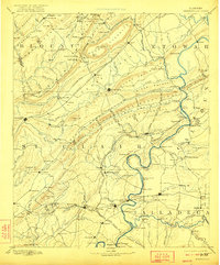 1892 Map of Springville, 1922 Print