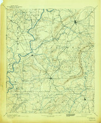 1892 Map of Talladega, AL, 1944 Print