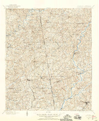 1899 Map of Wedowee, 1958 Print